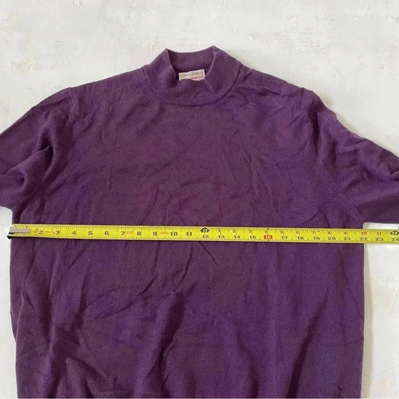 Gran Sasso For Mark Shale Purple Sweater Adult 100% Virgin Wool - Picture 5 of 6